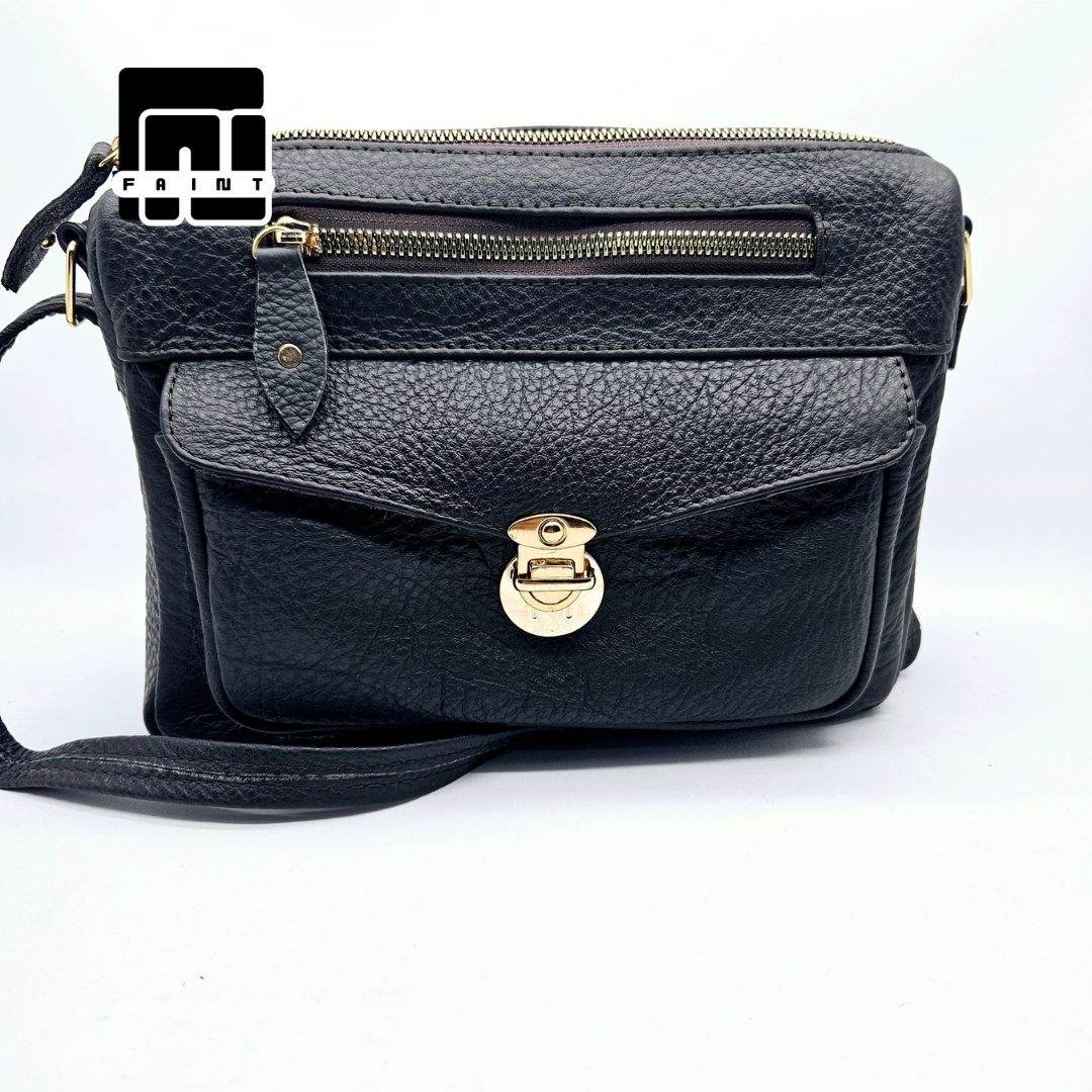 FAINT BAGS030525 TAS SELEMPANG WANITA MOTIF KULIT JERUK KULIT SAPI 100% ASLI KHAS GARUT  2